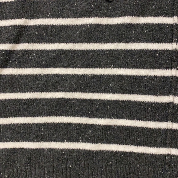 NWOT LOFT Stripe Hooded Poncho Sweater - Picture 9 of 11